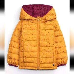 Gap Mustard Yellow Puffer Jacket with Stars